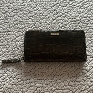 Kate Spade Black Croc Embossed Wallet!